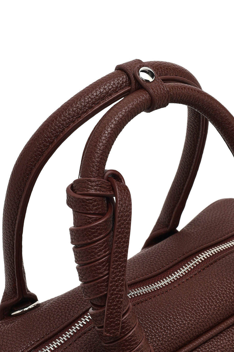 Women's Burgundy Long Strap Charm Handbag