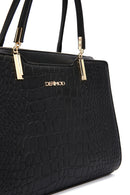 Women's Black Long Strap Crocodile Sleeve Bag | Derimod