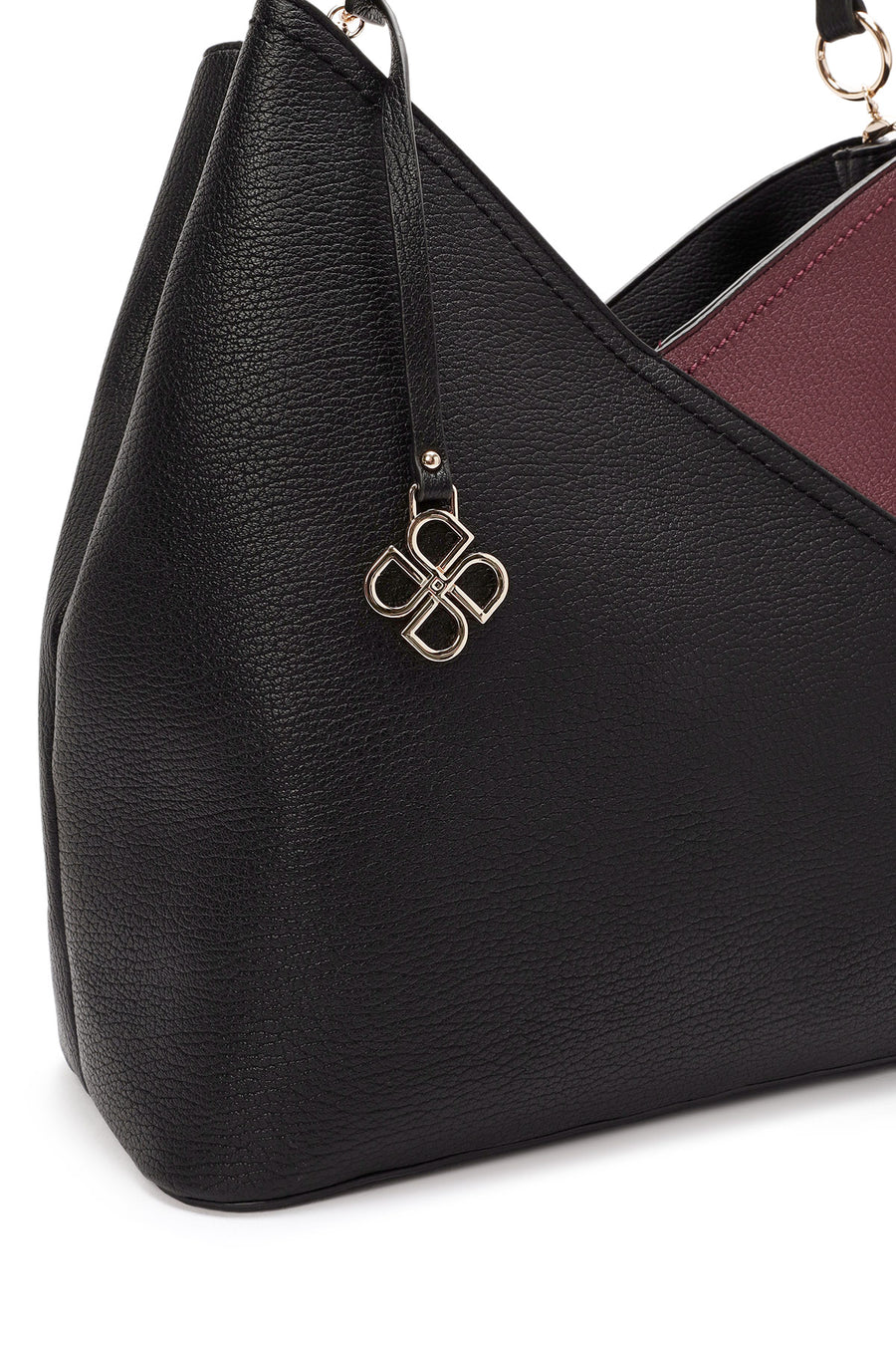 Women's Black Short and Long Strapped Shoulder Bag