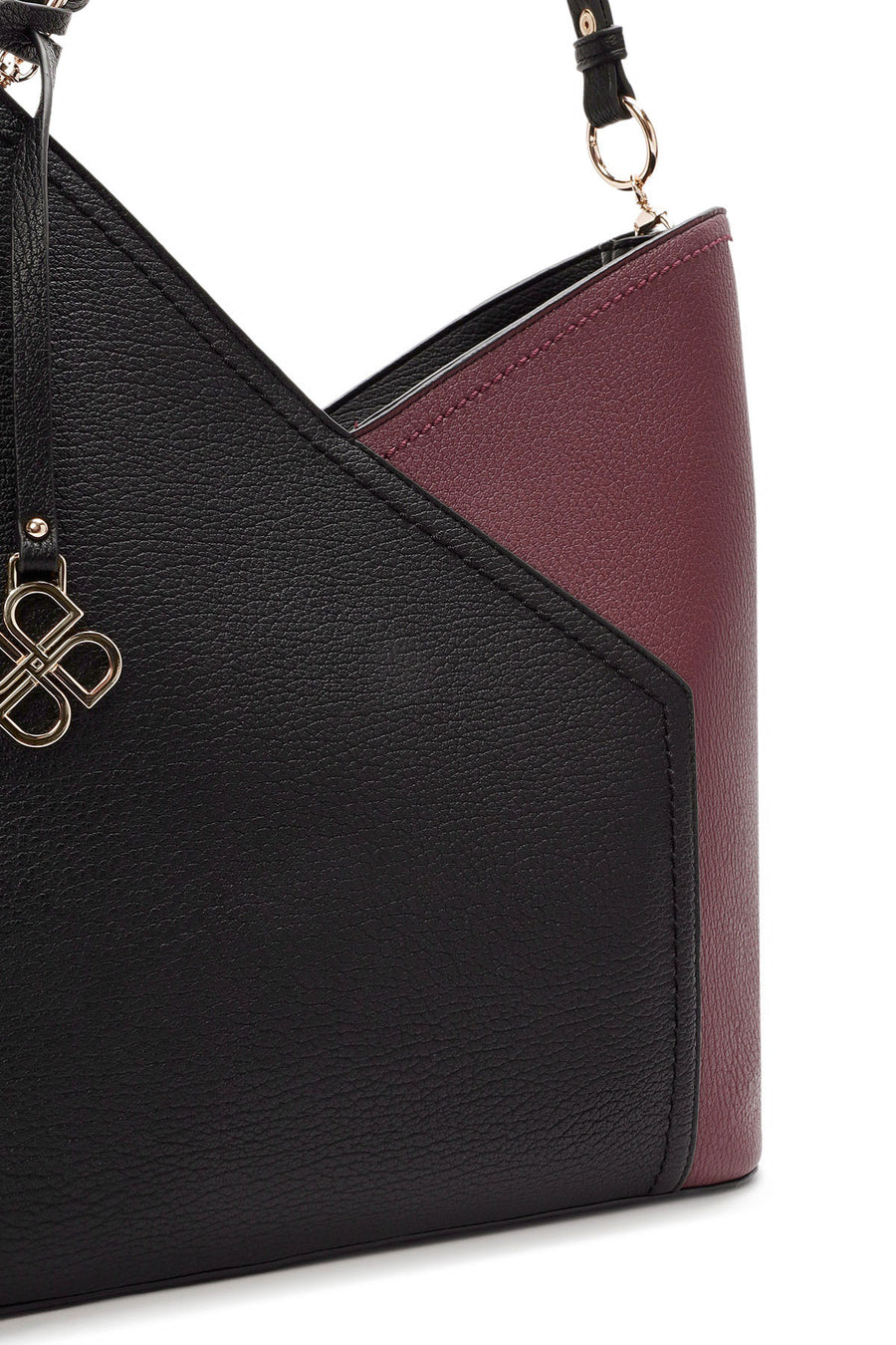Women's Black Short and Long Strapped Shoulder Bag