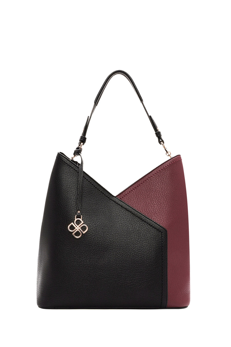Women's Black Short and Long Strapped Shoulder Bag