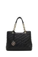 Women's Black Long Strap Printed Sleeve Bag | Derimod