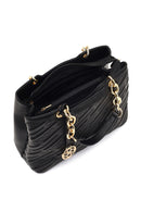 Women's Black Long Strap Printed Sleeve Bag | Derimod