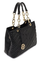 Women's Black Long Strap Printed Sleeve Bag | Derimod