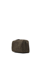 Women's Gray Long Strap Knitted Suede Crossbody Bag | Derimod