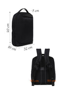 D-Pack Unisex Siyah Kumaş Sırt Çantası | Derimod