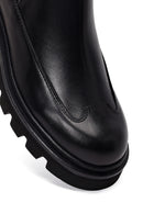 Women's Black Leather Chelsea Boots | Derimod