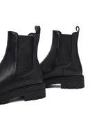 Woman Siyah Leather Chelsea Bot | Derimod