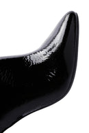 Derimod Gritti Woman Black Zippered Thick Heel Patent Leather Leather Boat | Derimod