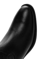 Woman Black Chunky Heels Leather Cowboy Boots | Derimod
