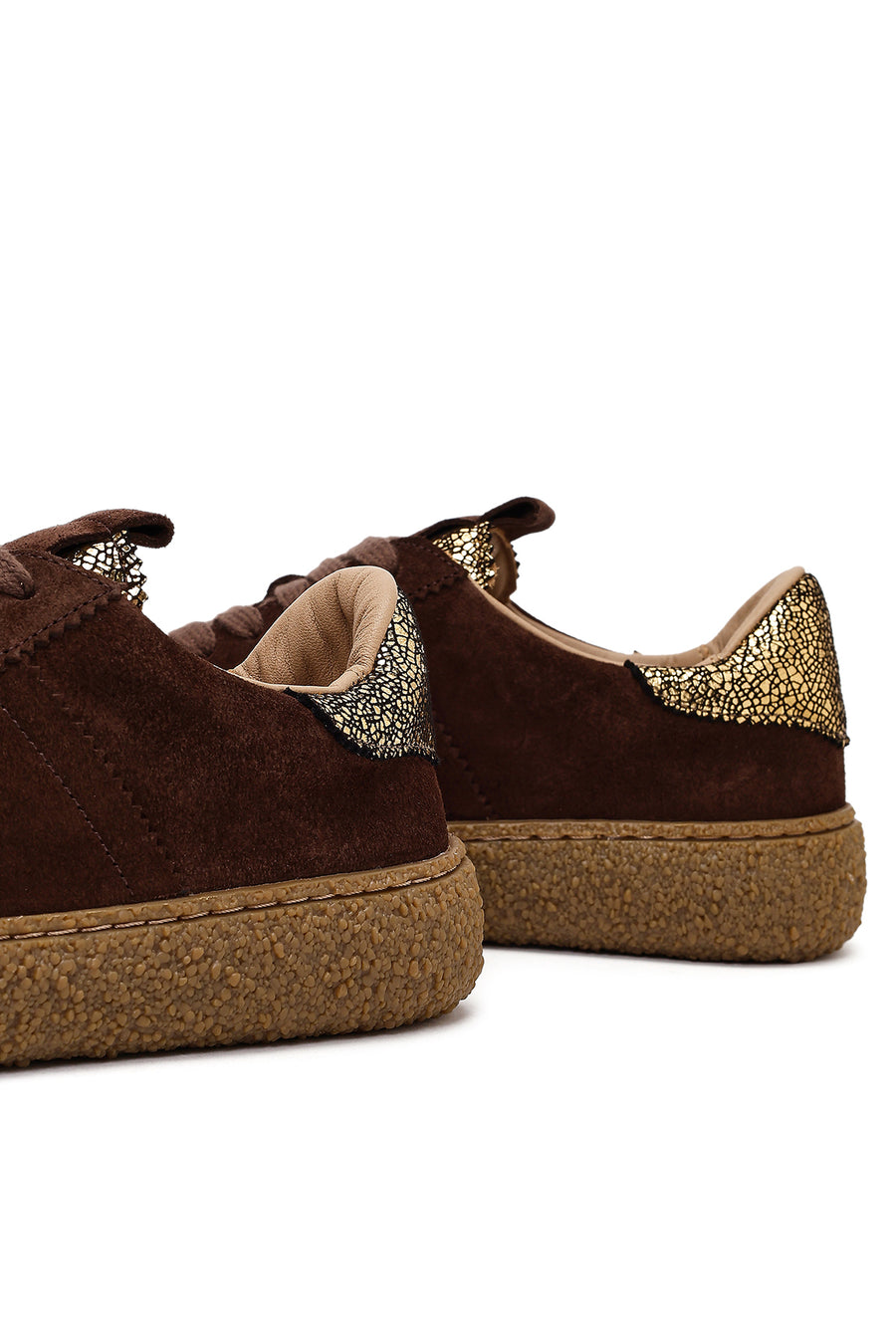 Women's Brown Suede Leather Sneaker
