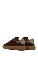 Women's Brown Suede Leather Sneaker | Derimod