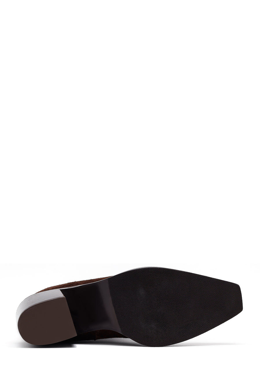 Woman Brown Chunky Heel Suede Leather Cowboy Boots
