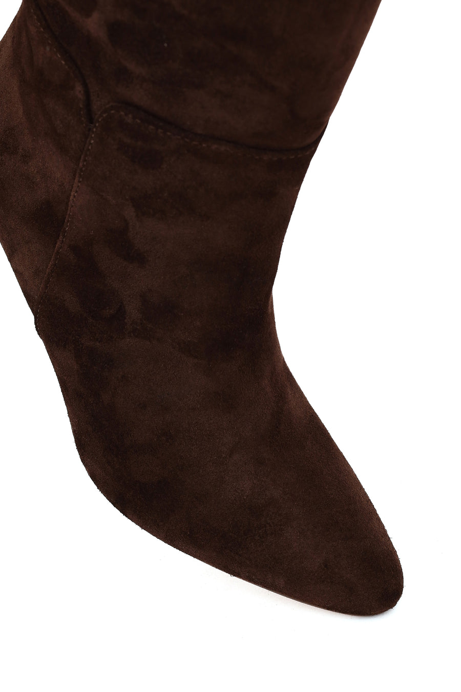 Women's Brown Thin Heeled Suede Leather Boot