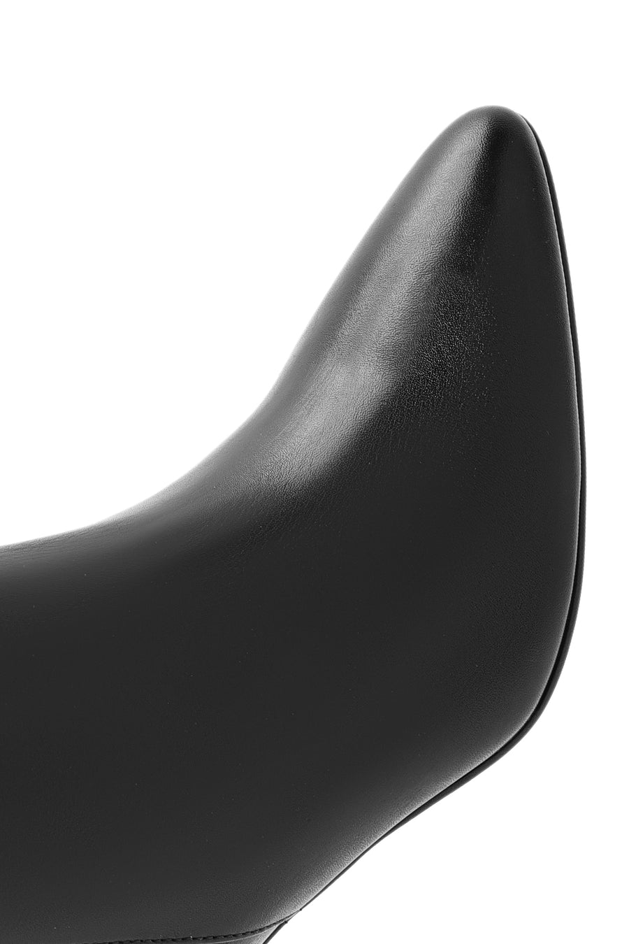 Woman Black Thin High Heels Leather Boot