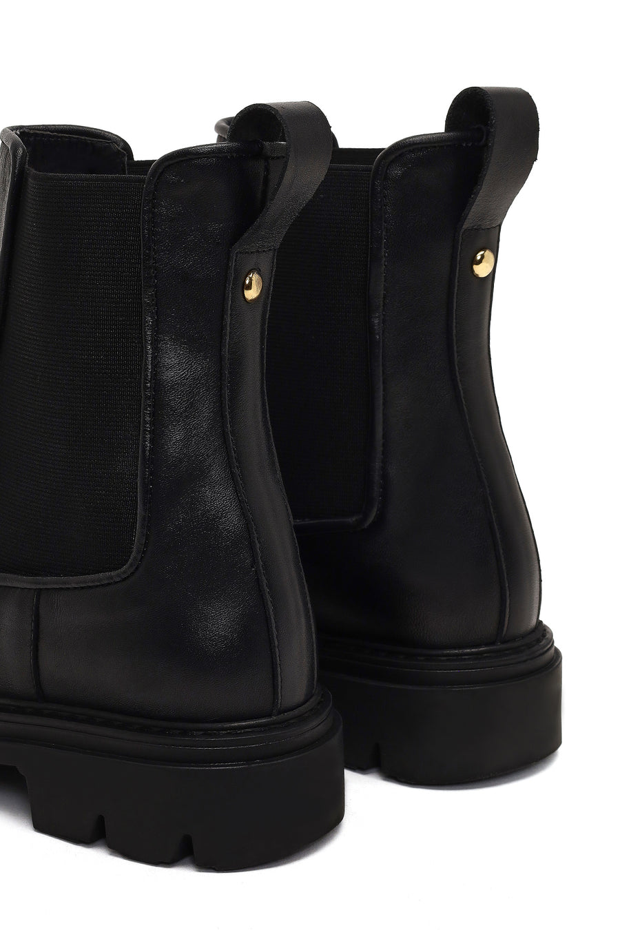 Women's Black Leather Chelsea Boot