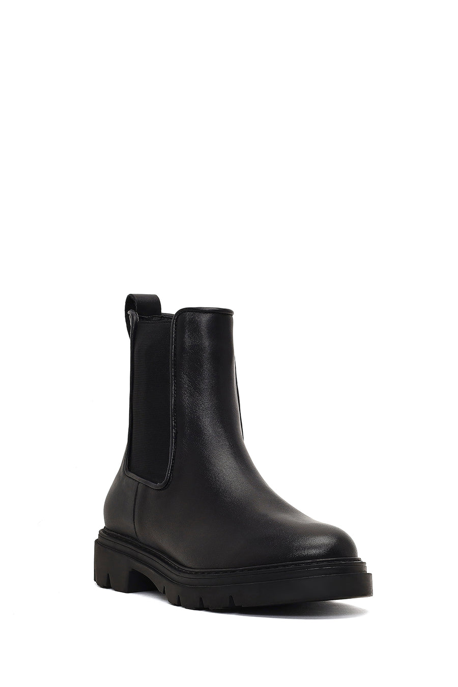 Women's Black Leather Chelsea Boot