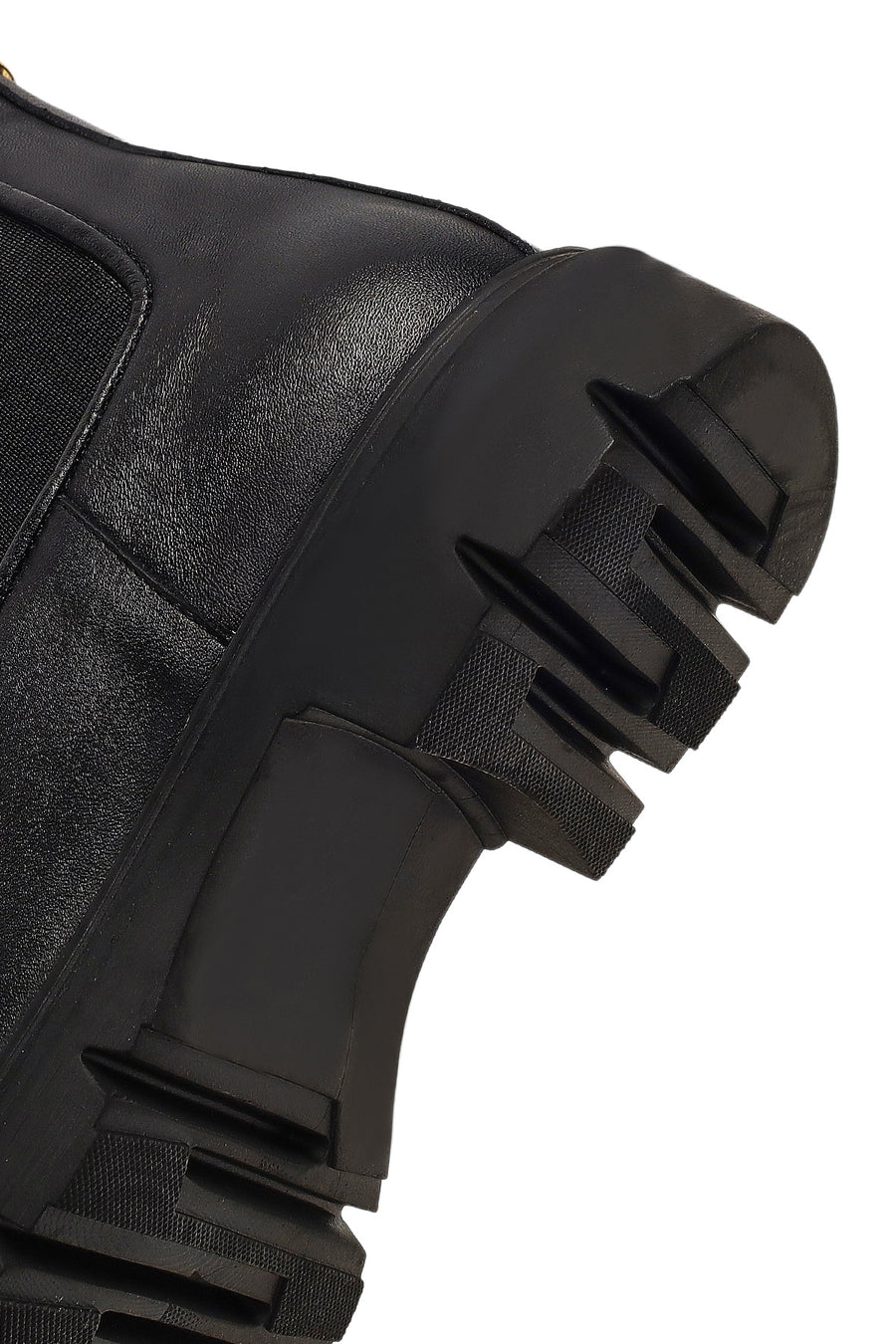Women's Black Leather Chelsea Boot