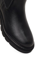 Women's Black Leather Chelsea Boot | Derimod