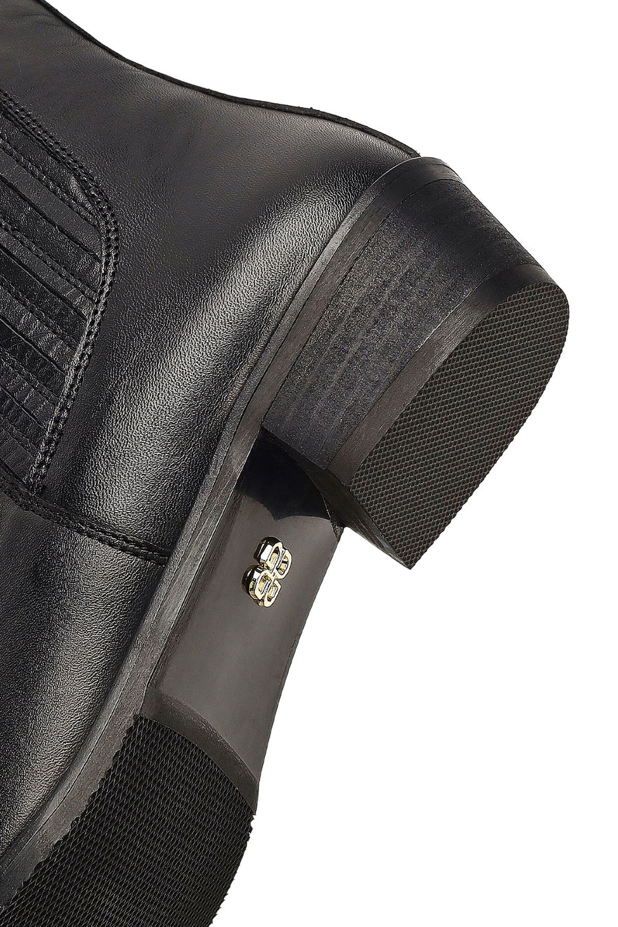 Women's Black Leather Chelsea Boot