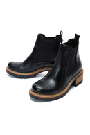Woman Siyah Leather Chelsea Bot | Derimod