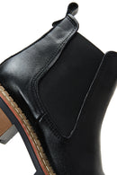 Woman Siyah Leather Chelsea Bot | Derimod