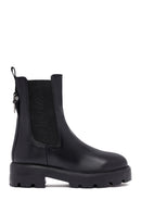 Kadın Siyah Kalın Tabanlı Deri Chelsea Bot | Derimod
