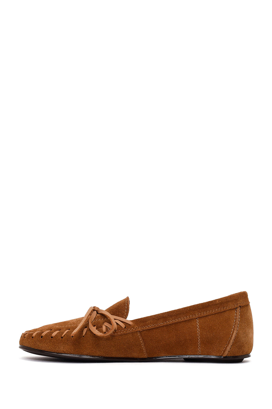 Women's Tan Suede Leather Loafer