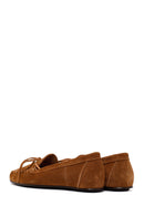 Women's Tan Suede Leather Loafer | Derimod