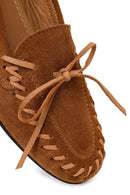 Women's Tan Suede Leather Loafer | Derimod