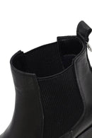Woman Black Chunky Heels Leather Cowboy Boots | Derimod