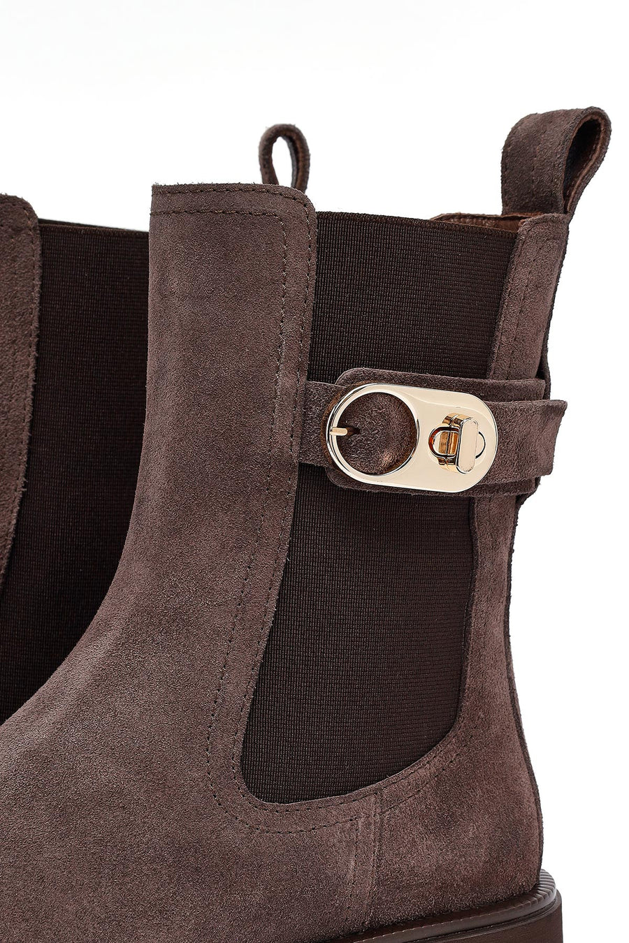 Woman Mink Thick-Soled Suede Leather Chelsea Boots