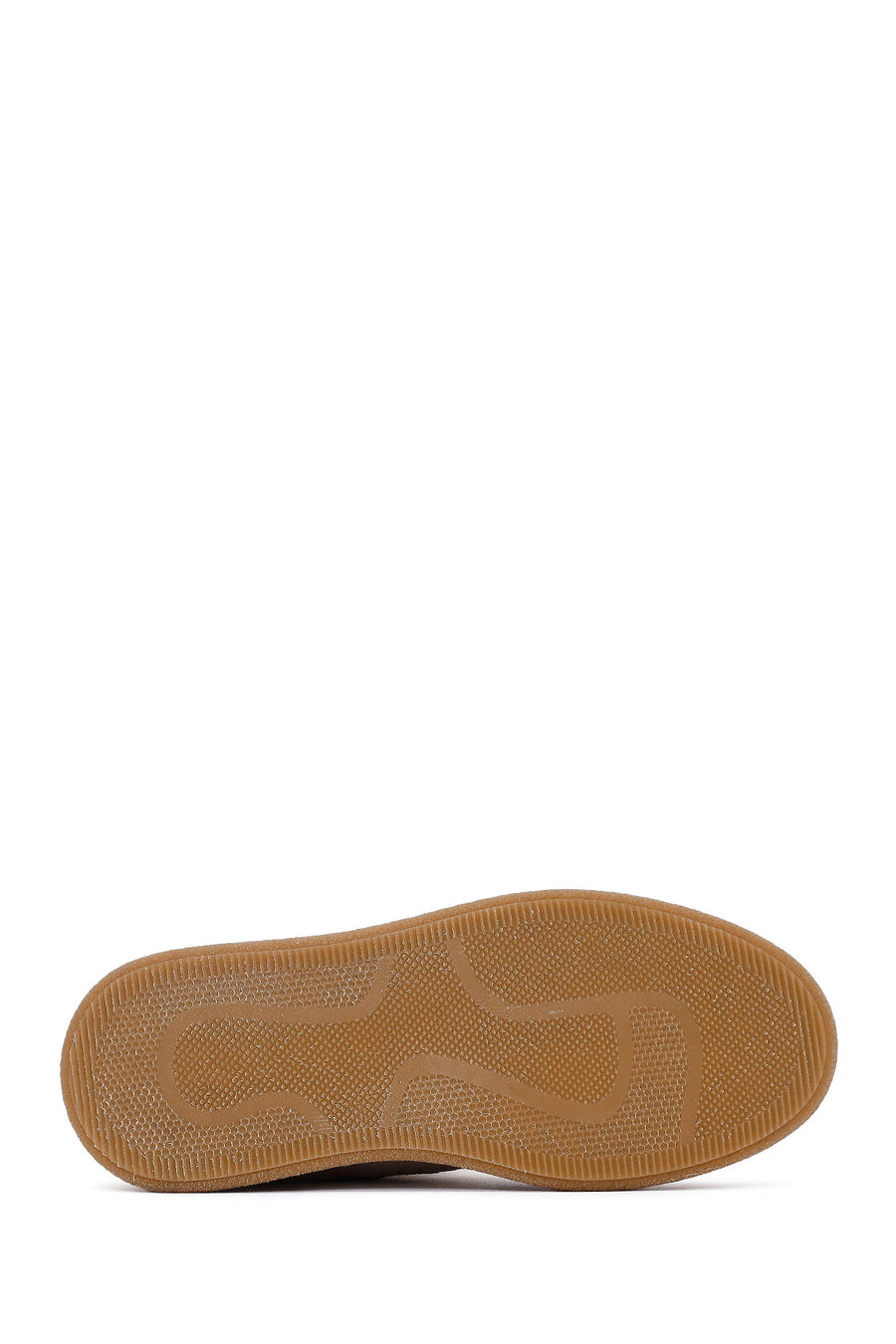 Woman Beige Zippered Thick-Soled Suede Leather Teddy Bot