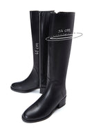 Woman Black Zippered Low Heeled Shoes Leather Boot | Derimod