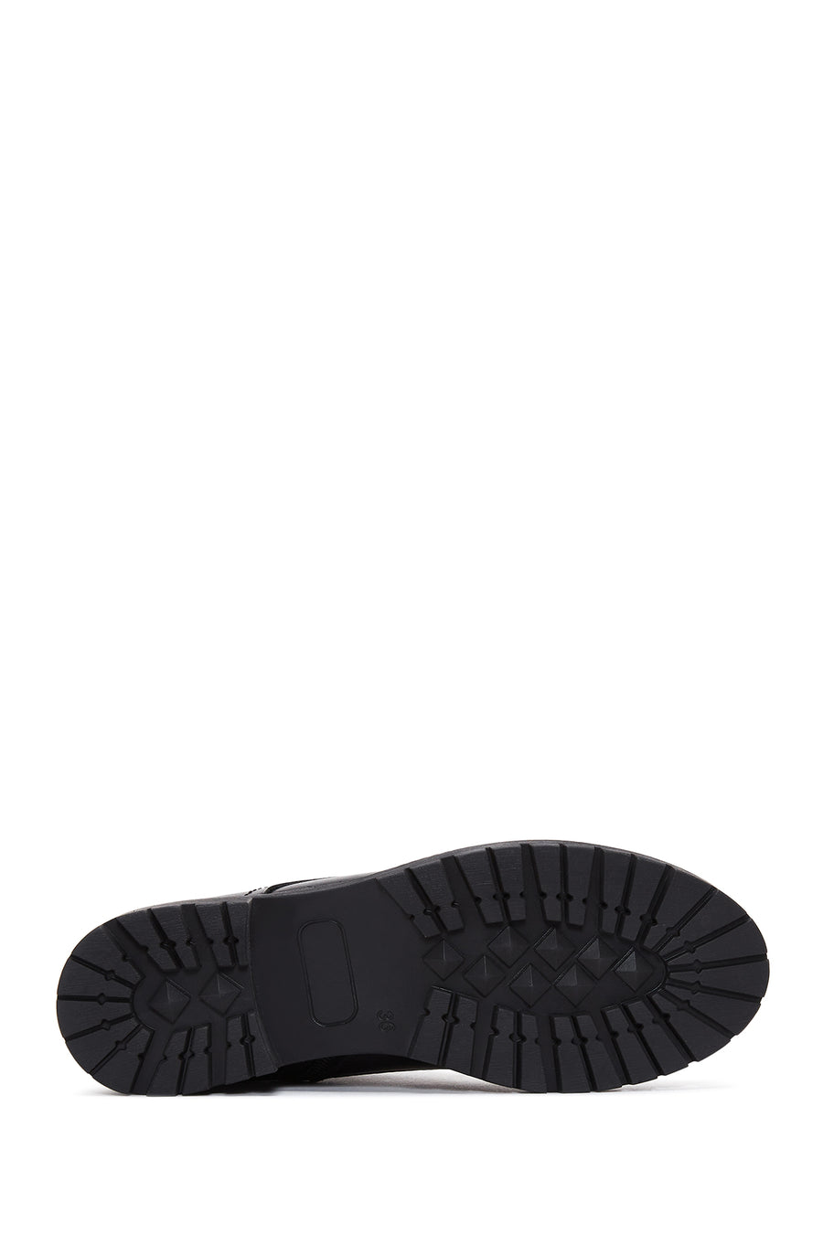 Woman Black Zippered Casual Leather Boat