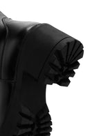 Woman Black Zippered Chunky Heels Leather Boot | Derimod