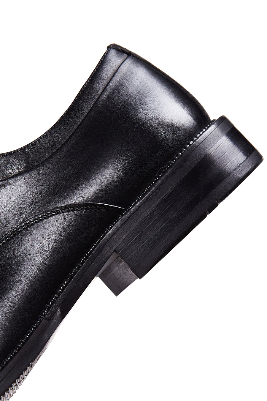 Men's Black Lace-Up Leather Classic Shoes