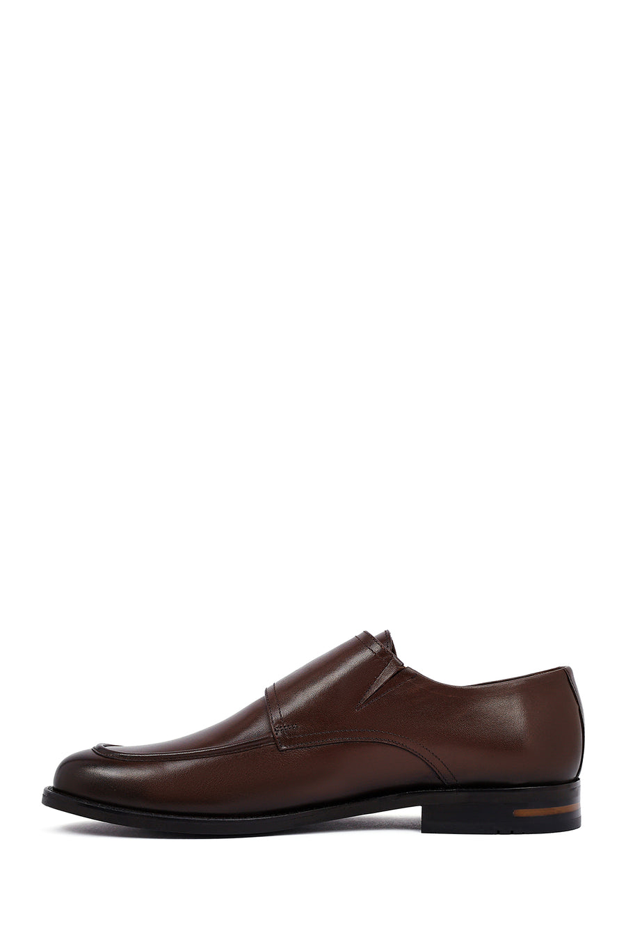 Men's Brown Double Buckle Leather Classic Shoes