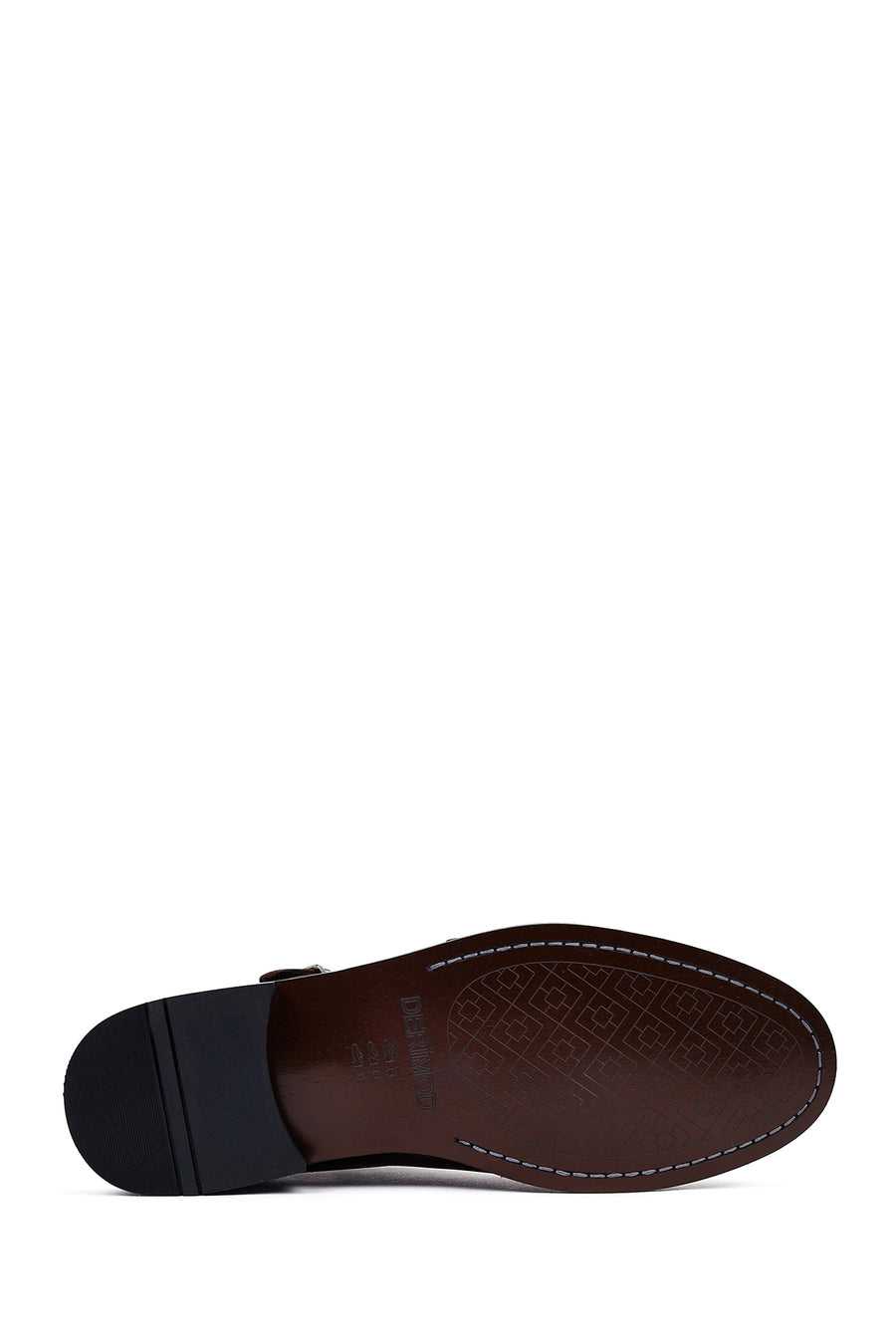 Men's Brown Double Buckle Leather Classic Shoes