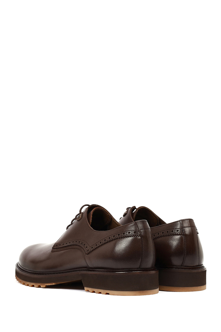 Men's Brown Lace-Up Leather Casual Shoes