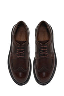 Men's Brown Lace-Up Thick Sole Leather Casual Shoes | Derimod
