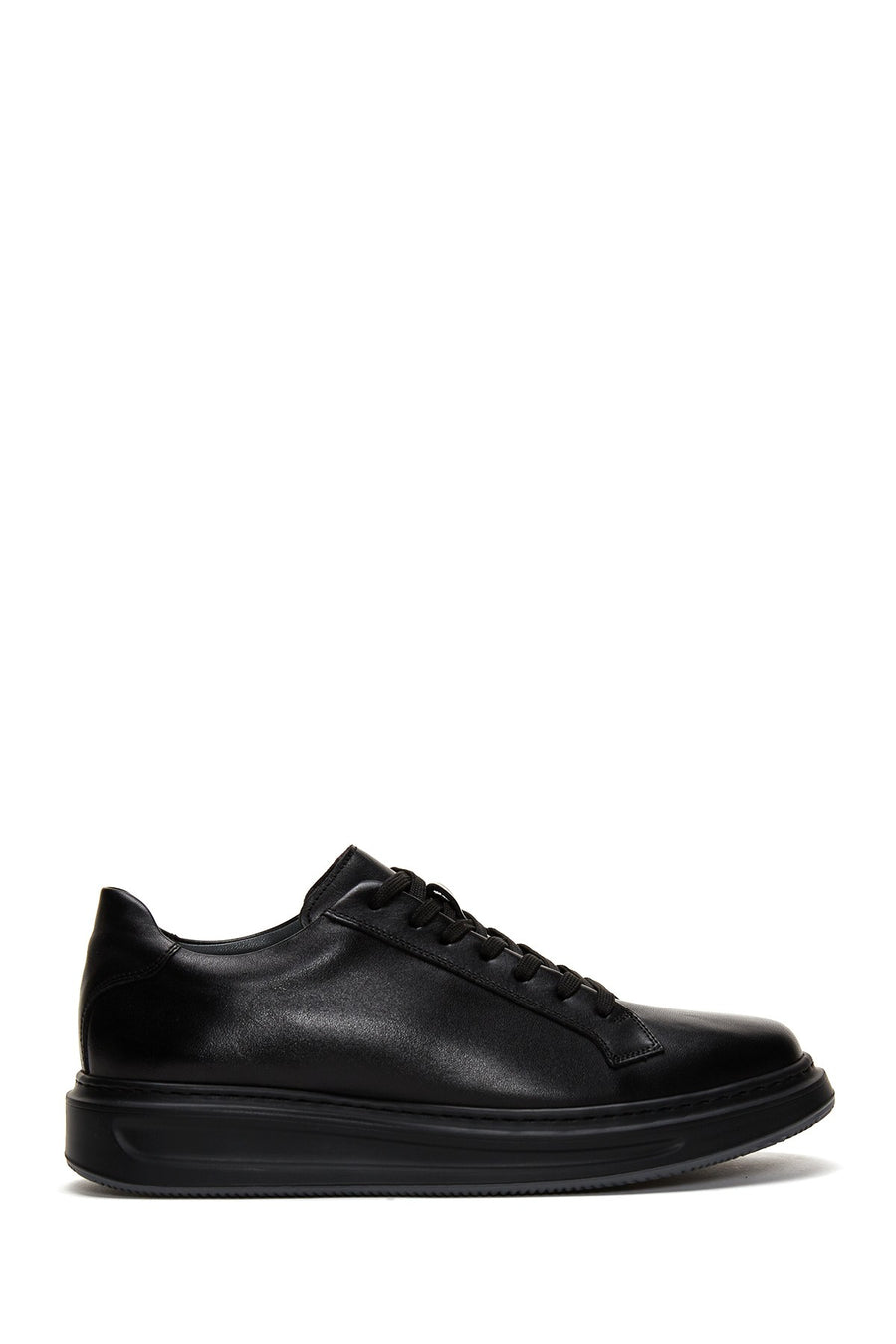 Erkek Siyah Bağcıklı Deri Sneaker 25WFD610018 | Derimod