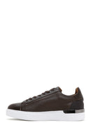 Erkek Kahverengi Bağcıklı Kalın Tabanlı Deri Sneaker | Derimod