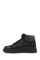Men's Black Lace-Up Thick-Sole Leather Sport Boots | Derimod