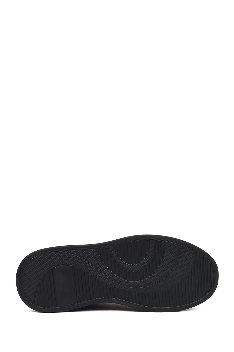 Men's Black Lace-Up Thick-Sole Leather Sport Boots