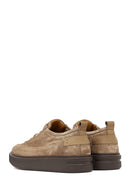 Men's Mink Lace-Up Thick Soled Suede Leather Sneaker | Derimod