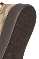 Men's Mink Lace-Up Thick Soled Suede Leather Sneaker | Derimod