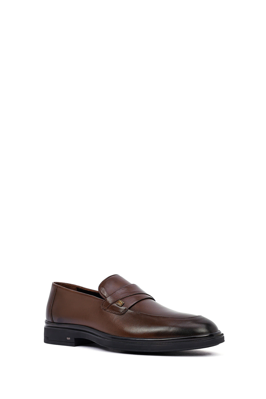 Erkek Kahverengi Deri Klasik Loafer