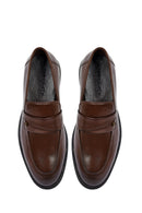 Erkek Kahverengi Deri Klasik Loafer | Derimod