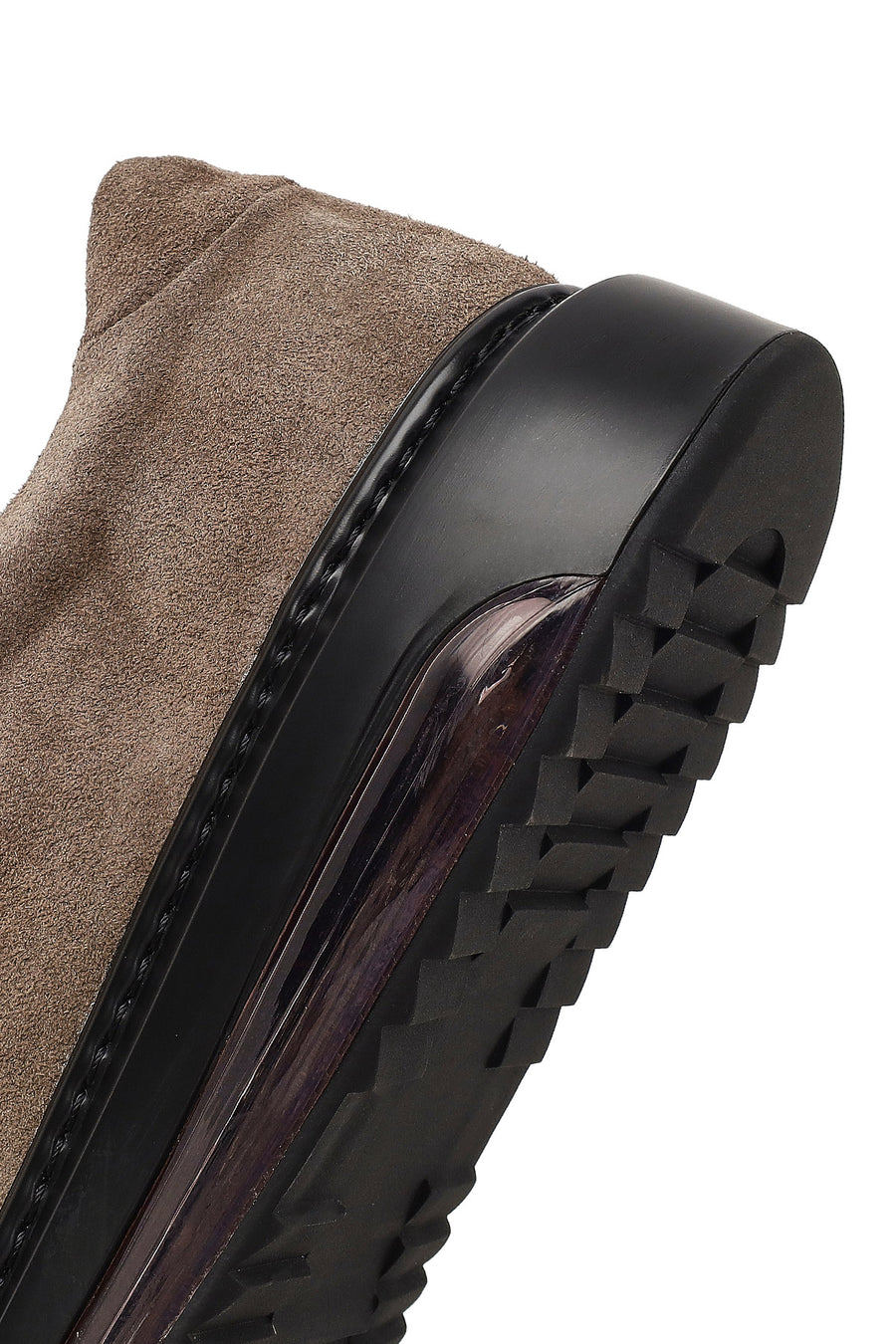 Men's Mink Lace-Up Thick-Soled Suede Leather Sneaker